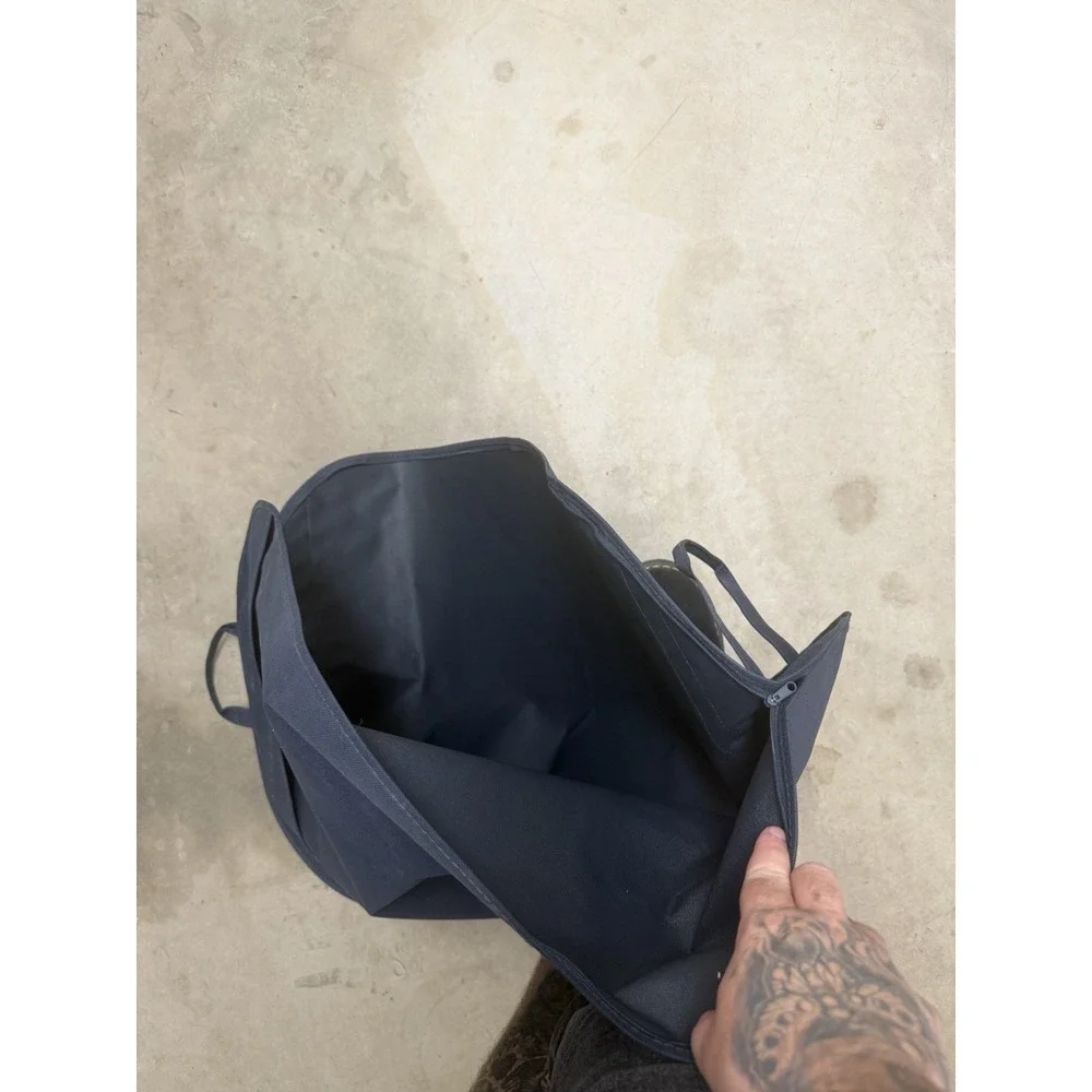 Ralph Lauren Navy Blue Canvas Garment Bag Zip Closure with Carry Handles